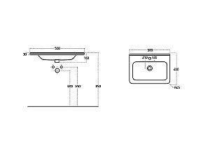 Раковина мебельная Dreja Никсон 200630 купить в интернет-магазине Sanbest