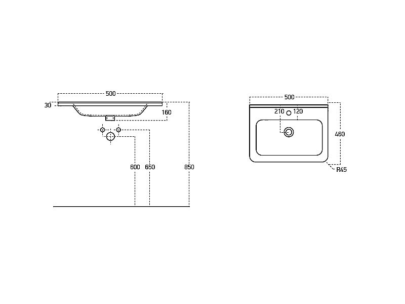 Раковина мебельная Dreja Никсон 200630 купить в интернет-магазине Sanbest