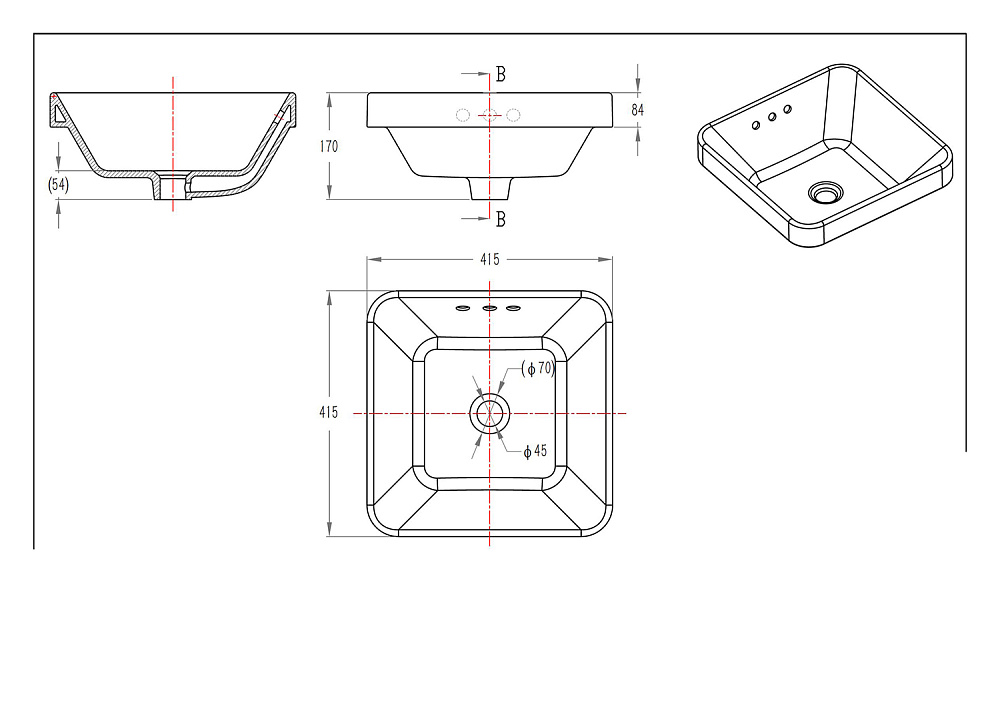 Раковина Bravat Meissen 42 C22327W-ENG белая купить в интернет-магазине Sanbest