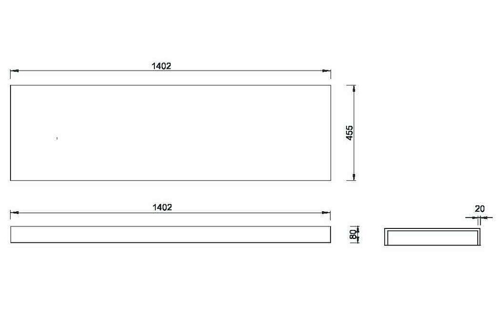 Столешница Armadi Art FLAT 869-140 140 белая матовая для ванной в интернет-магазине сантехники Sanbest