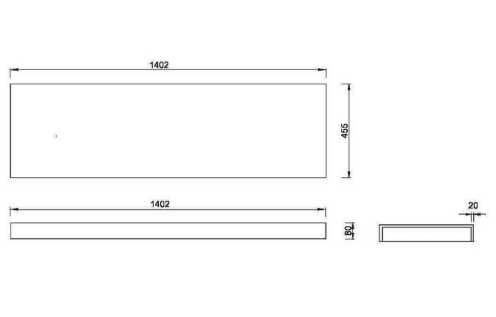 Столешница Armadi Art FLAT 869-140 140 белая матовая для ванной в интернет-магазине сантехники Sanbest