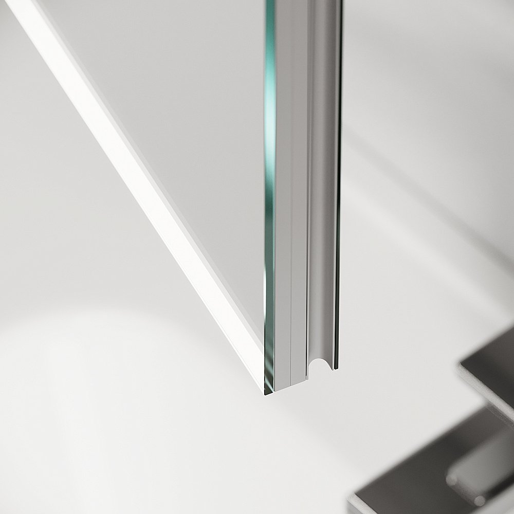 Зеркальный шкаф Sancos Evoke 90х70 SC8090 серый купить в интернет-магазине сантехники Sanbest