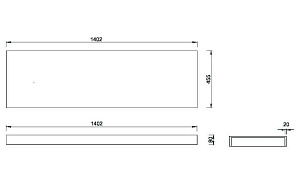 Столешница Armadi Art FLAT 869-140 140 белая матовая для ванной в интернет-магазине сантехники Sanbest