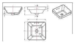 Раковина Bravat Meissen 42 C22327W-ENG белая купить в интернет-магазине Sanbest
