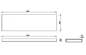 Столешница Armadi Art FLAT 869-140 140 белая матовая для ванной в интернет-магазине сантехники Sanbest