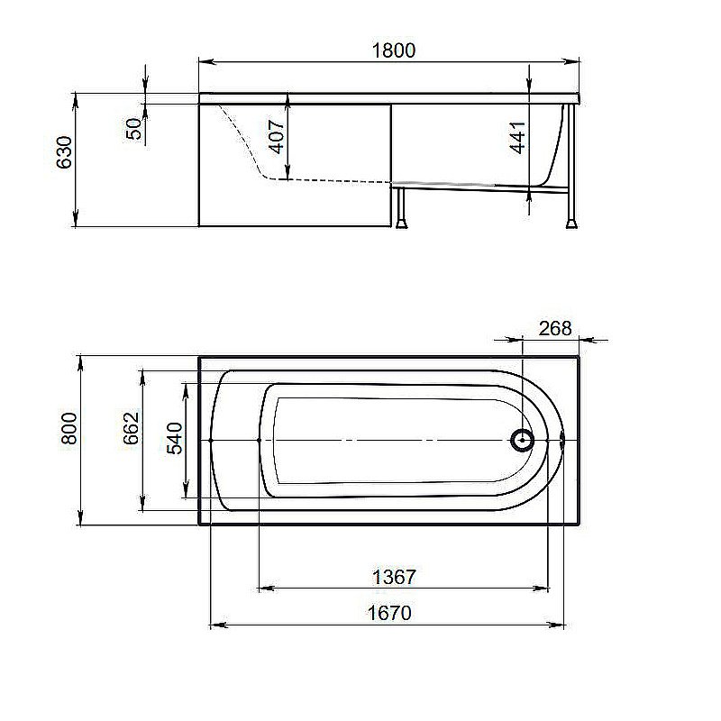 Акриловая ванна Timo MIKA1880 180x80 белая купить в интернет-магазине Sanbest