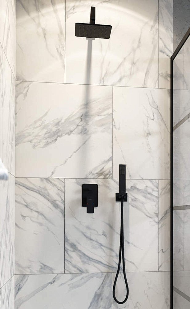 Душевая система Excellent Keria 2045 BL черная матовая купить в интернет-магазине сантехники Sanbest