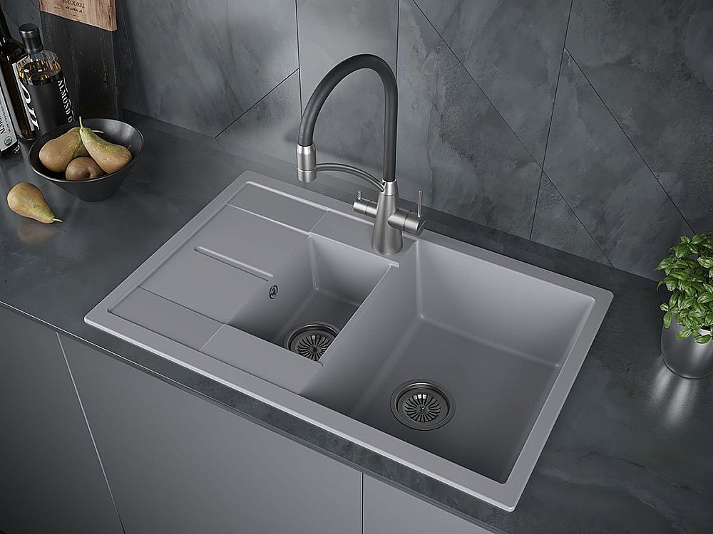 Мойка кухонная Paulmark Feste PM237850-GRM купить в интернет-магазине сантехники Sanbest