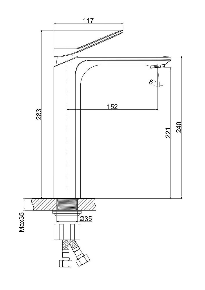 Смеситель для раковины Cersanit ODRA 63054 купить в интернет-магазине сантехники Sanbest