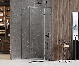 Душевой угол NEW TRENDY AVEXA BLACK EXK-1585 100x70 стекло прозрачное/профиль черный, правый купить в интернет-магазине сантехники Sanbest