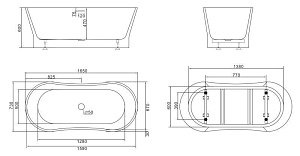 Ванна BelBagno BB406 1650 купить в интернет-магазине Sanbest