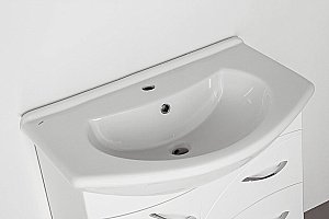 Тумба с раковиной напольная Style Line АМЕЛИЯ 75 белая для ванной в интернет-магазине Sanbest