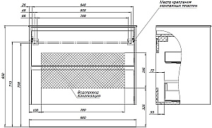 Тумба с раковиной Allen Brau Activity 90 1.34005.WM белая матовая/черный брашированный для ванной в интернет-магазине Sanbest