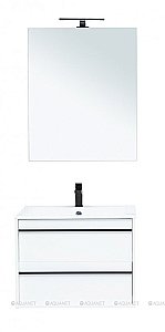 Тумба с раковиной Aquanet Lino 70 белый матовый для ванной в интернет-магазине Sanbest