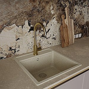 Смеситель для кухни Oliveeka KS OL-963002-BG золото матовое купить в интернет-магазине сантехники Sanbest