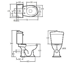 Унитаз Migliore Impero 31132 белый/золото купить в интернет-магазине Sanbest