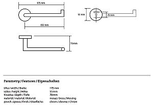 Держатель для туалетной бумаги Bemeta Omega хром купить в интернет-магазине сантехники Sanbest