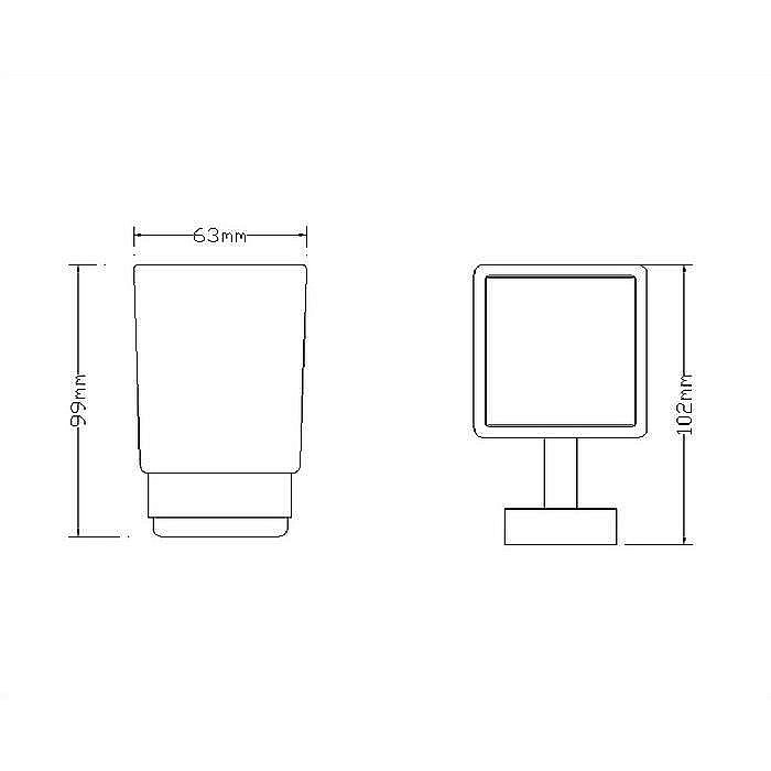Стакан OMNIRES LIFT 8158CR купить в интернет-магазине сантехники Sanbest