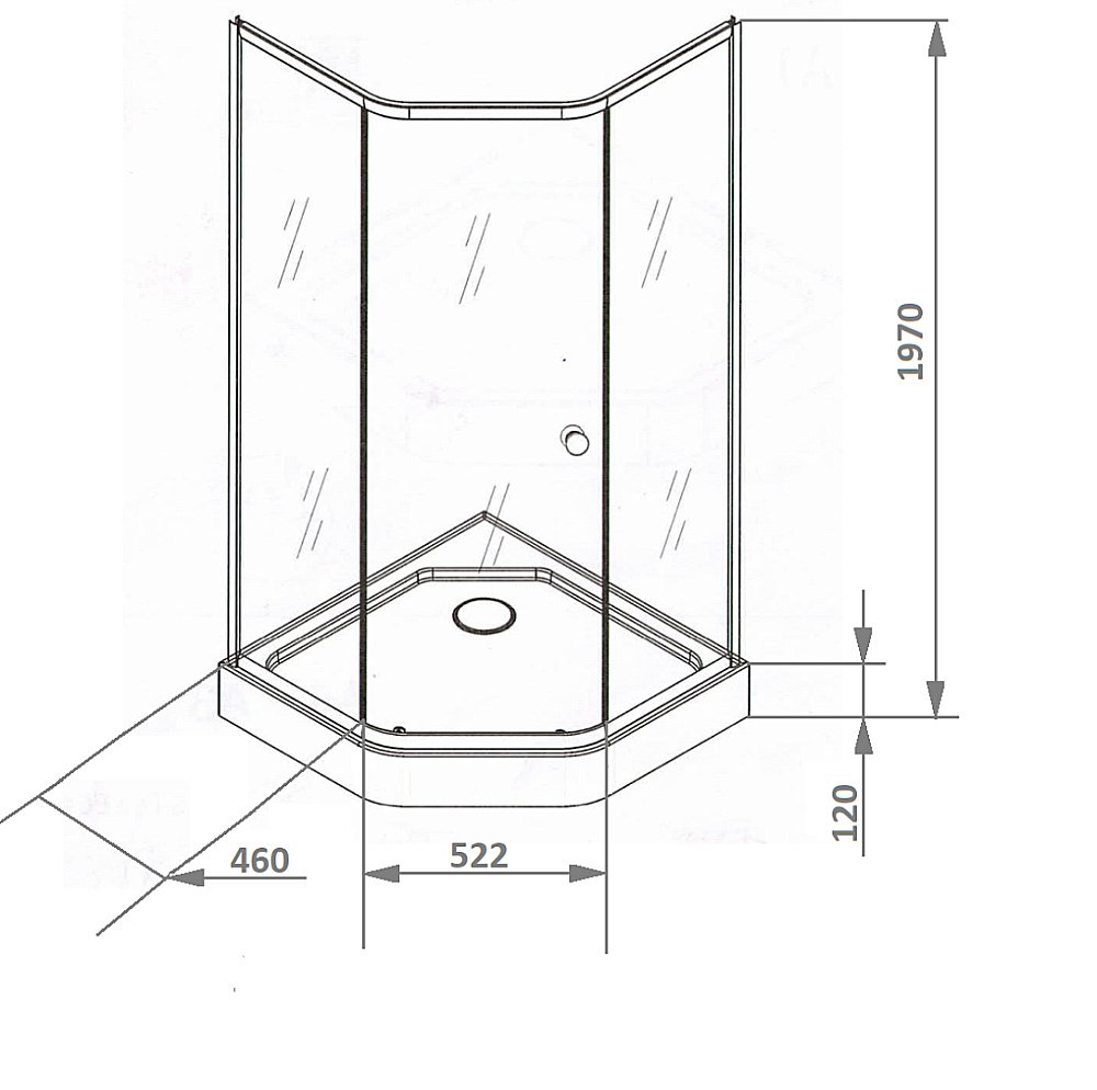 Душевой уголок Parly ZEP91FR 90х90 стекло матовое/профиль белый купить в интернет-магазине Sanbest