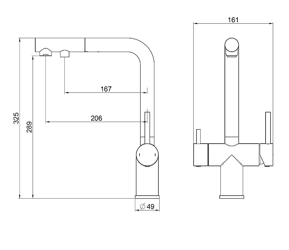 Смеситель для кухни WONZON & WOGHAND WW-88458018-CR хром купить в интернет-магазине сантехники Sanbest