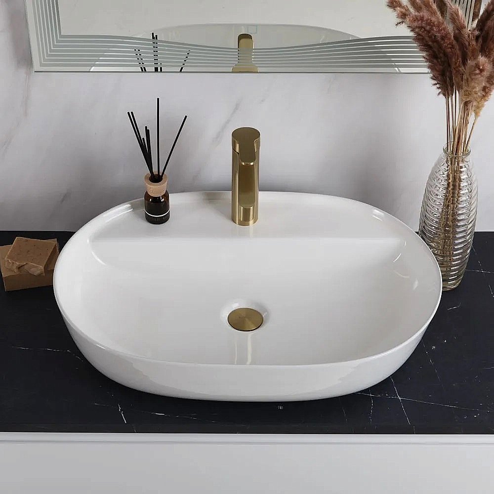 Раковина накладная Belbagno 61 BB1346 белая купить в интернет-магазине Sanbest
