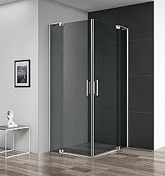 Душевой уголок Cezares Slider 95х95 SLIDER-A-2-90/100-GRIGIO-Cr стекло серое тонированное/профиль хром купить в интернет-магазине Sanbest
