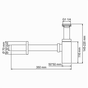 Сифон для раковины WasserKRAFT A096 купить в интернет-магазине сантехники Sanbest