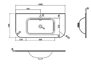 Раковина Vincea Alto VCB-4A100MW белый матовый купить в интернет-магазине Sanbest