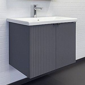 Тумба с раковиной Comforty Лима-70П 70 00-00015478 антрацит для ванной в интернет-магазине Sanbest