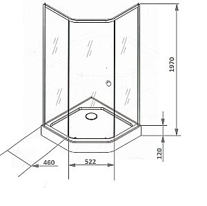 Душевой уголок Parly ZEP91FR 90х90 стекло матовое/профиль белый купить в интернет-магазине Sanbest