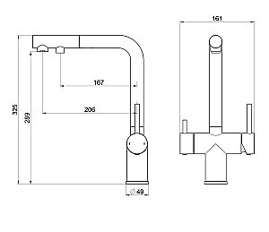Смеситель для кухни WONZON & WOGHAND WW-88458018-CR хром купить в интернет-магазине сантехники Sanbest