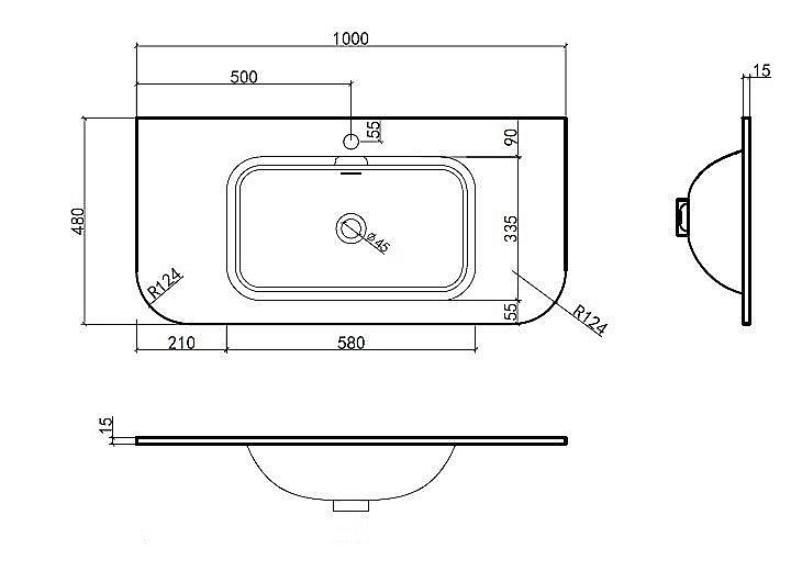 Раковина Vincea Alto VCB-4A100MW белый матовый купить в интернет-магазине Sanbest