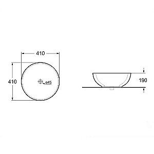 Раковина накладная Vincea 41 VBS-117 белая купить в интернет-магазине Sanbest