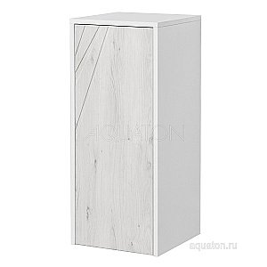 Шкаф Акватон Сакура с б/к белый/светлое дерево для ванной в интернет-магазине сантехники Sanbest