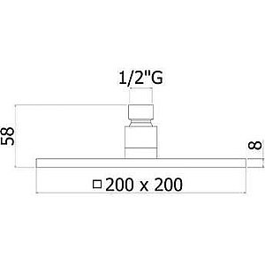 Верхний душ PAFFONI SYNCRO ZSOF075CR купить в интернет-магазине сантехники Sanbest