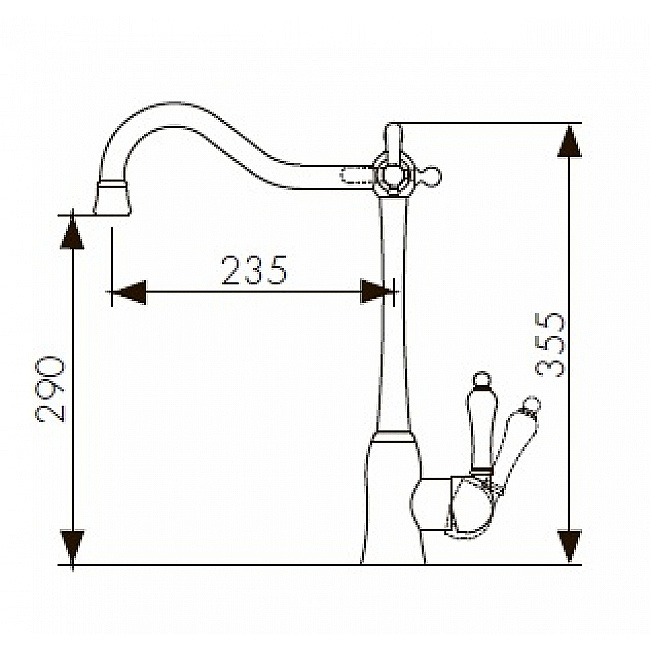 Смеситель для кухни Kaiser Vincent 31944-4 купить в интернет-магазине сантехники Sanbest