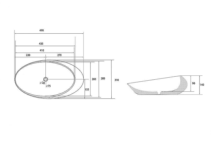 Раковина накладная ABBER Bequem AC2107Regen хамелеон купить в интернет-магазине Sanbest