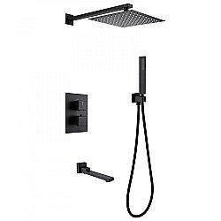 Душевая система ABBER Daheim AF8250B черная матовая купить в интернет-магазине сантехники Sanbest