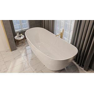 Ванна из искусственного камня WhiteCross ONYX C 160x75 белая глянцевая купить в интернет-магазине Sanbest