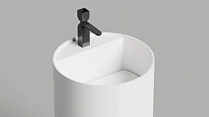 Раковина Salini ARMONIA ROUND TOP 01 S-Sense 130411TG 45 без отверстия под смеситель, белая купить в интернет-магазине Sanbest
