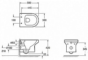 Унитаз подвесной Jacob Delafon ELITE EDX114RU-00 безободковый, с крышкой микролифт купить в интернет-магазине Sanbest