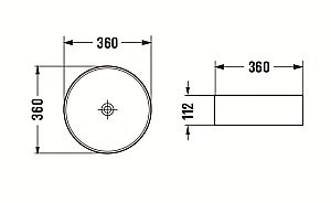 Раковина накладная CeramaLux NC 36 GL01 прозрачная купить в интернет-магазине Sanbest