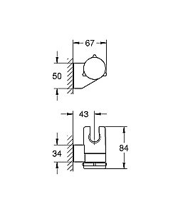 Держатель ручного душа Grohe Tempesta Classic 27595000 хром купить в интернет-магазине сантехники Sanbest