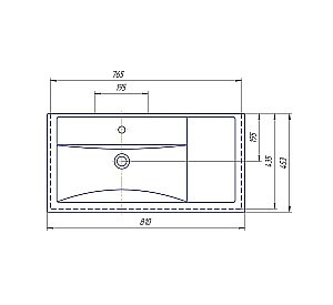 Тумба с раковиной подвесная Grossman ФОРТА 80 дуб галифакс для ванной в интернет-магазине Sanbest