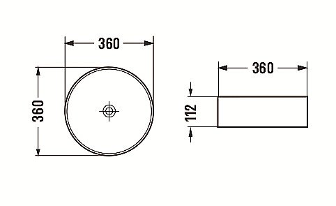 Раковина накладная CeramaLux NC 36 GL01 прозрачная купить в интернет-магазине Sanbest