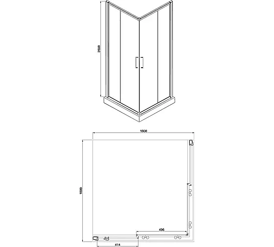 Душевой уголок Azario Greenwood 100х100 купить в интернет-магазине Sanbest