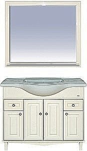 Зеркало Misty Шармель 100x87 светло-бежевая эмаль в ванную от интернет-магазине сантехники Sanbest