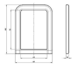 Зеркало Migliore Complementi 67 слоновая кость/декор золото в ванную от интернет-магазине сантехники Sanbest