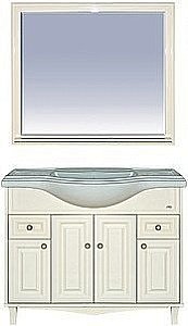 Зеркало Misty Шармель 100x87 светло-бежевая эмаль в ванную от интернет-магазине сантехники Sanbest