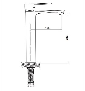 Смеситель для раковины GPD Provido MSL155-A купить в интернет-магазине сантехники Sanbest